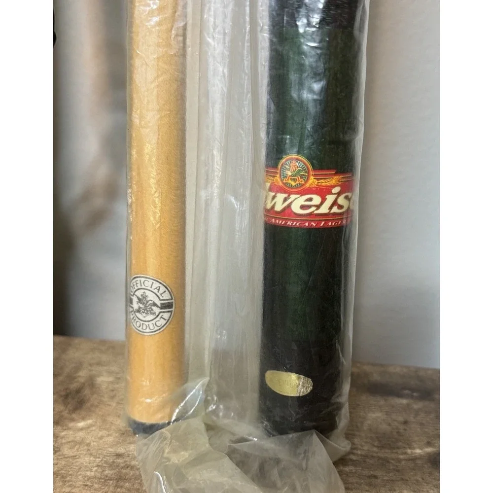 NEW! Budweiser Pool Cue Emerald Green w/Black Case and Accessories Pool Stick